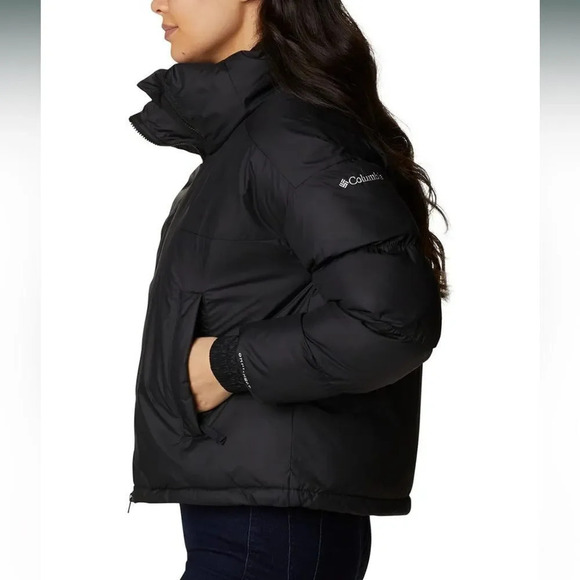 Columbia Women's Pike Lake Cropped Puffer winter Jacket - Black NWT - Picture 3 of 7